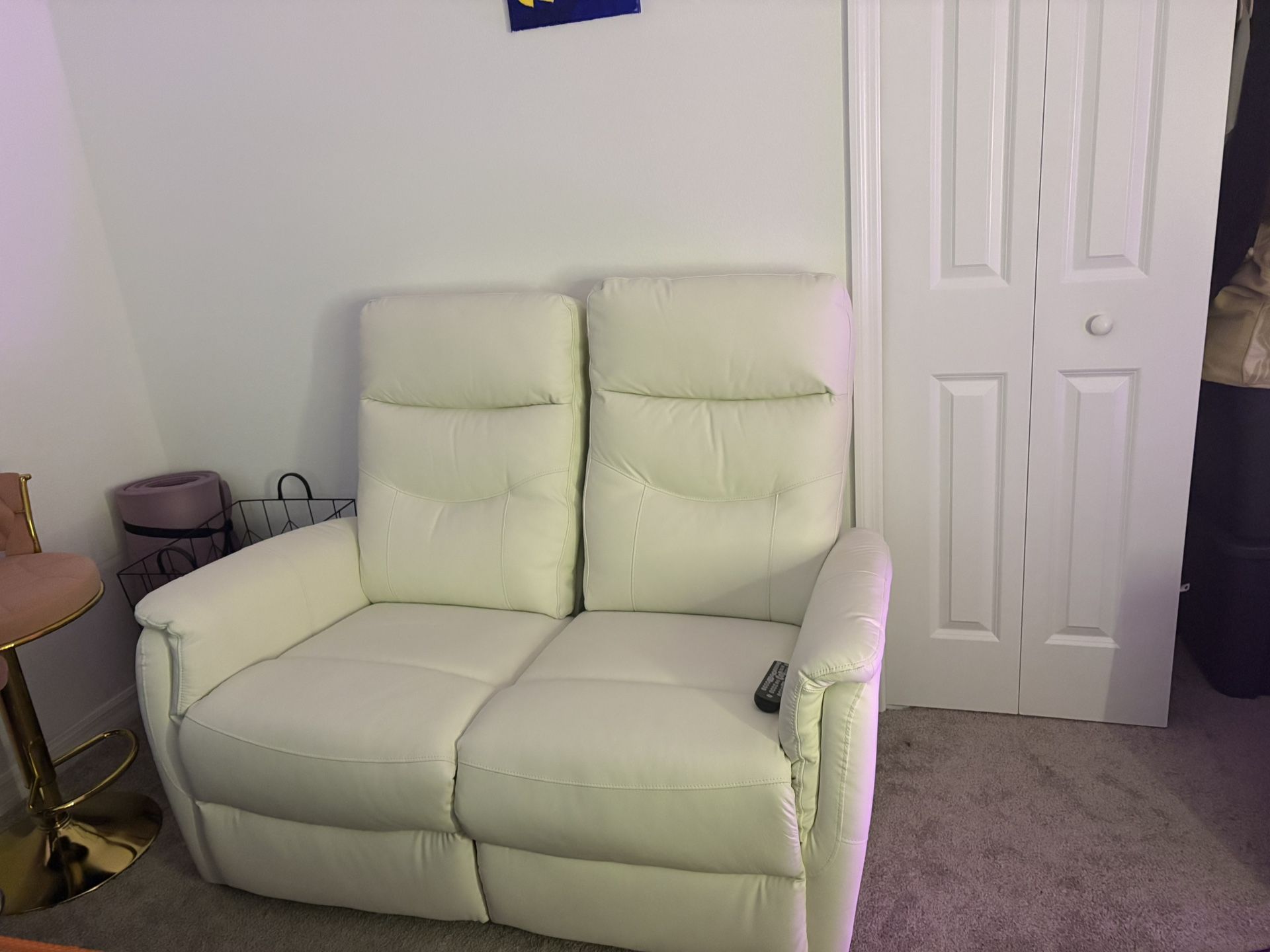 Leather Reclining Loveseat