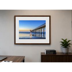 Pier Photography Print – 8x10 in 11x14 Mat – La Jolla Wall Art - Home Decor - Office Decor - Coastal Seascapes