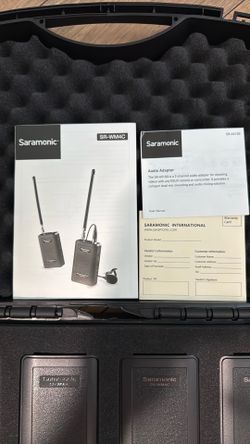 Saramonic SR-WM4C Wireless Microphone System and SR-AX100  two channels audio adapter