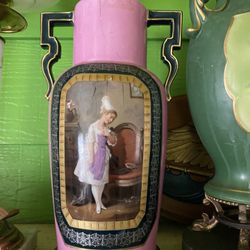 Vintage Deask Lamps Porcelain , Glass, Wood,