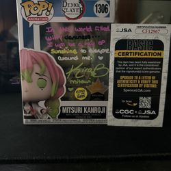 Funko Pop! Mitsuri Kanroji Demon Slayer 1306 Mint Auto