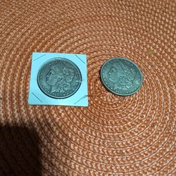 1882 & 1883 Silver Morgan Cc Coins