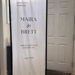 Customizable Linen Signs for Events