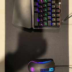 Mechanical Keyboard And A Red Dragon Mouse