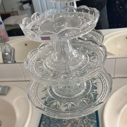 Tiered Cake Plate Lead Crystal By Waterford 