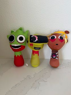 Plush Toys, Sprunkies, Set of 3. Oren, Garnald, OWAKCX