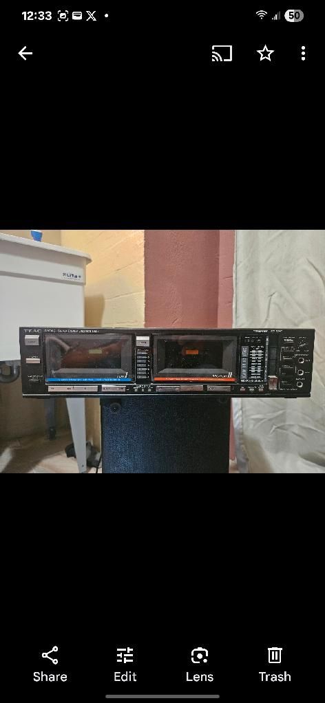 vintage Teac D-500C double stereo cassette deck.