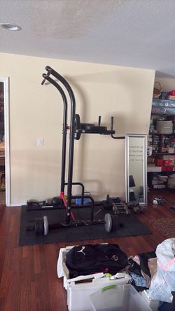 Pull up, push up, abs, dip bar