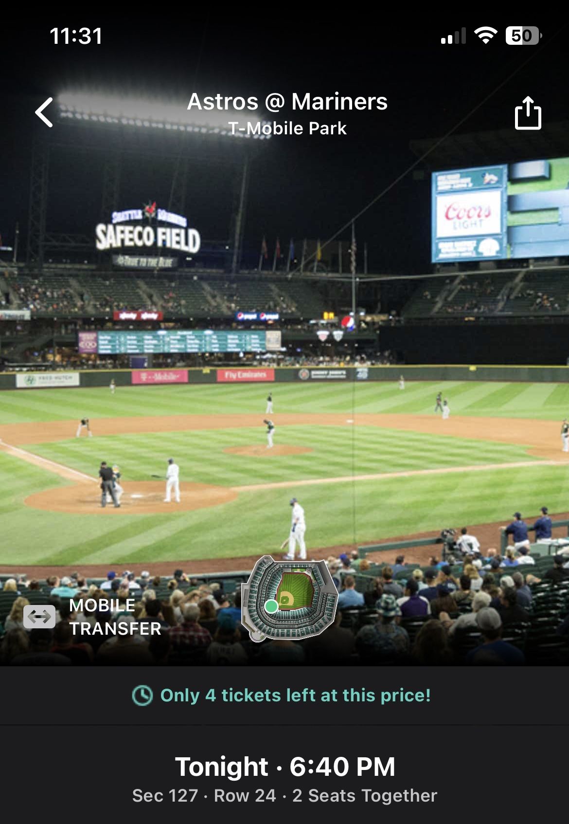 5/6 Mariners Tickets