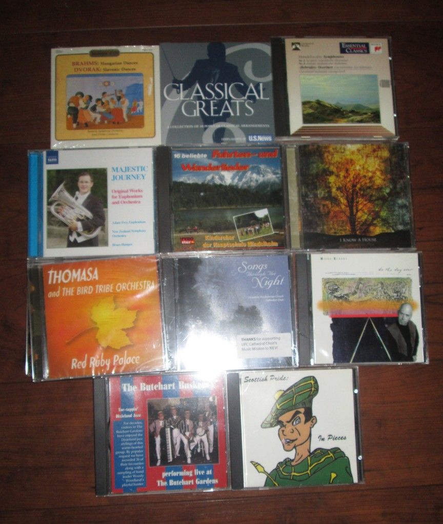 Music CD's: classical,  folk,  gospel,  jazz and more