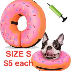 TATAPO Inflatable Dog Cone Collar, Small Size Soft Recovery Collars for Dog and Cat, Comfortable Lightweight Adjustable After Surgery Pet E-Collars Pi