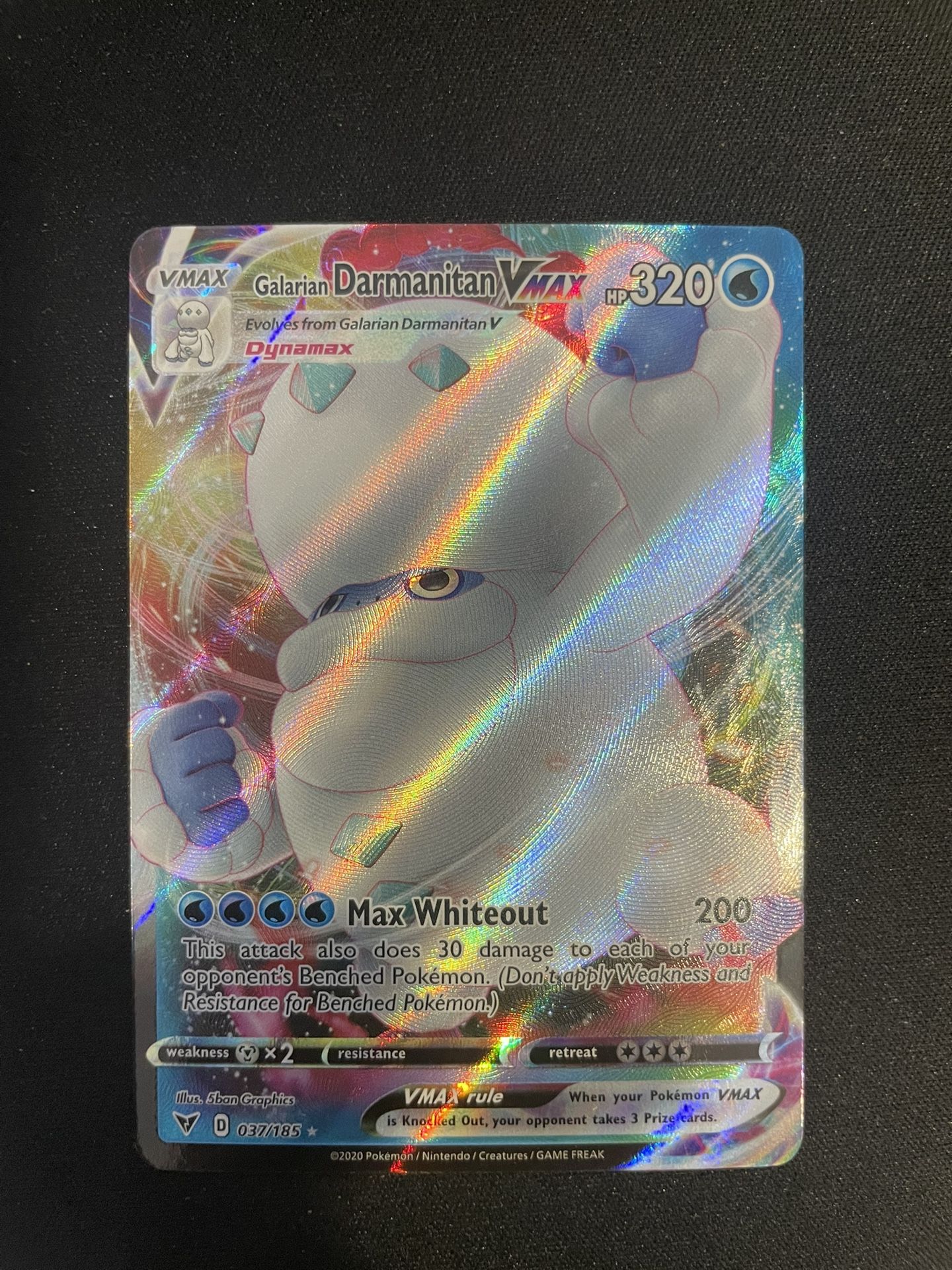 Pokémon Card: Galarian Darmatitan VMAX- Vivid Voltage- 037/185