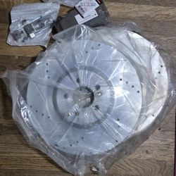 Brand New Power Stop Slotted And Drilled Rotors And Ceramic Pads