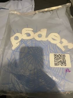 Sp5der sky blue extra large men’s hoodie