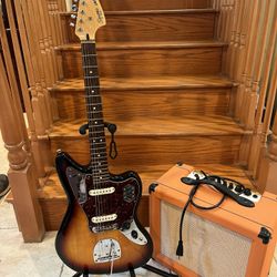 Squier Classic Vibe Jaguar W/ Orange Crush 35RT Guitar Amp 