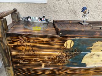 Wood Dodgers Ice Chest