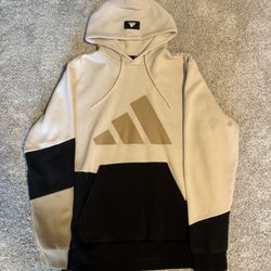 Adidas Tan Black Hoodie Large