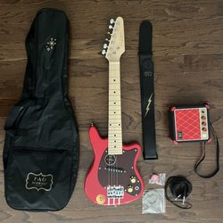 FAO Schwarz Pink Stage Stars Electric 6- String Guitar and Amp