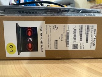 MSI Thin 15 Gaming Laptop | RTX 3050 | 16GB RAM | 512GB SSD