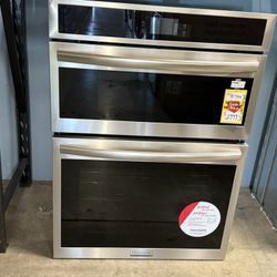 Frigidaire Gallery 30” Stainless Steel Oven/Microwave Combo Electric Wall Oven