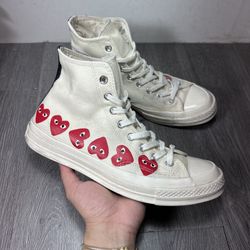 Converse Chuck Taylor All Star 70 High Comme Des Garcons Multi-Heart Mens Size 9