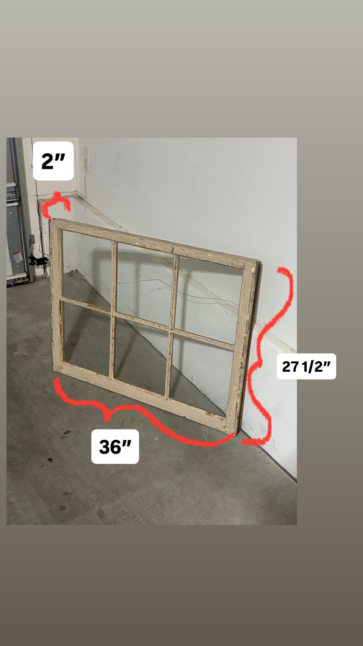 Rustic Window Frame Decor