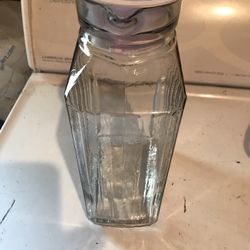 Glass storage jar, (read description)
