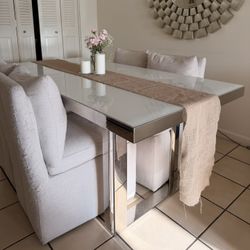 Modern Glass Dining Table Set – Seats 4 | Stylish & Functional ✨