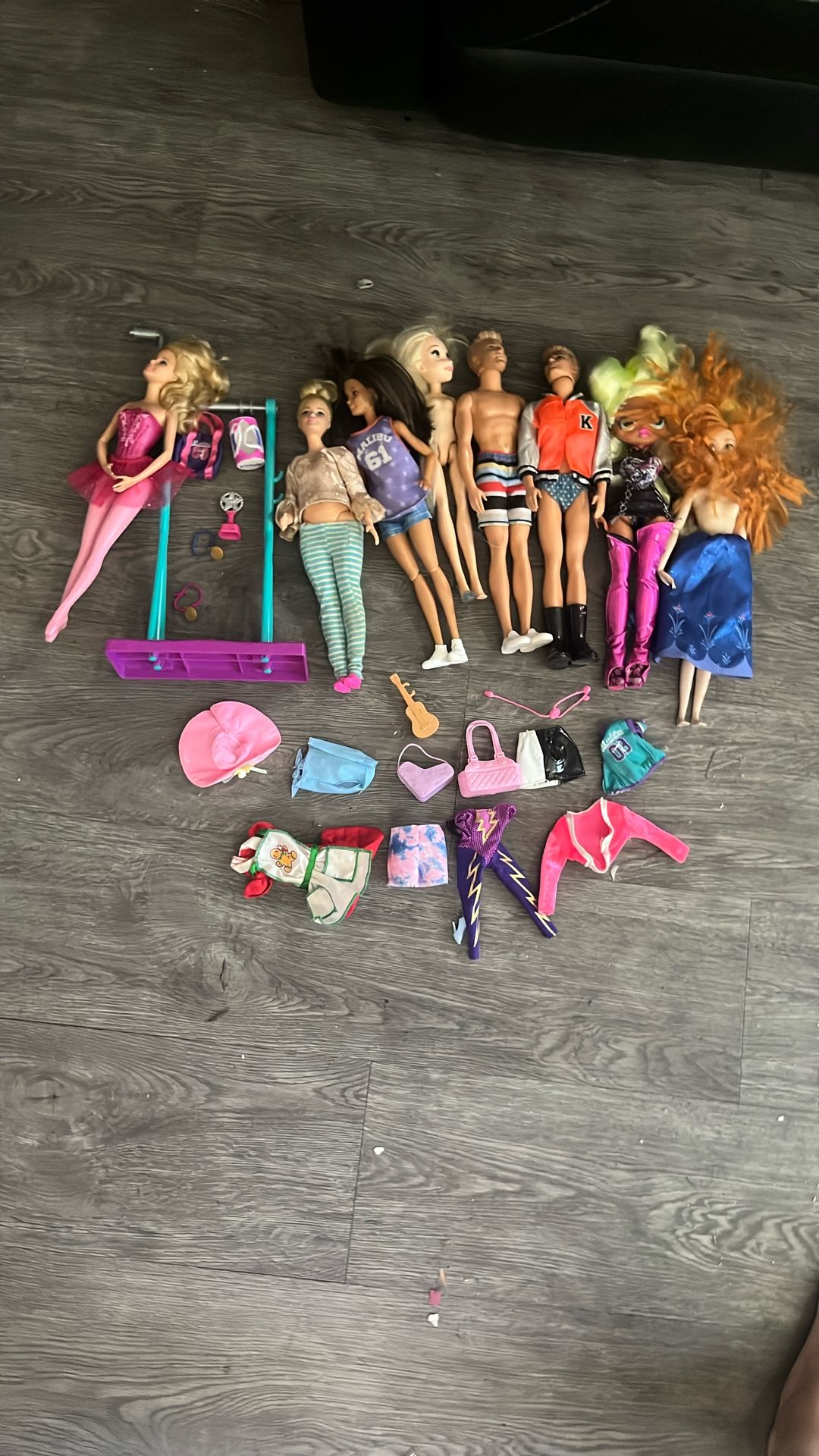Various Barbies And Accessories
