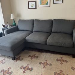 85” Sectional Sofa with Reversible Chaise (Pillows Included)