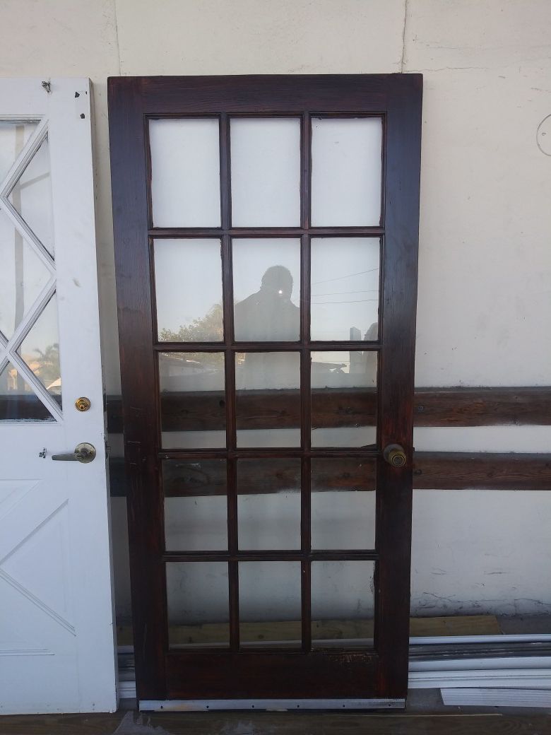 Exterior wood door w/ glass