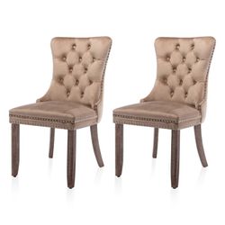 Set Of 2 Luxury Chair Brown
