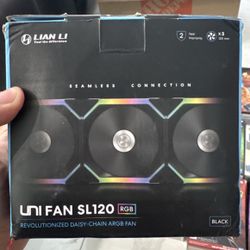 Lian Li UNI FAN SL120 RGB (Black) – 3 Pack – Brand New, Never Used (Open Box)