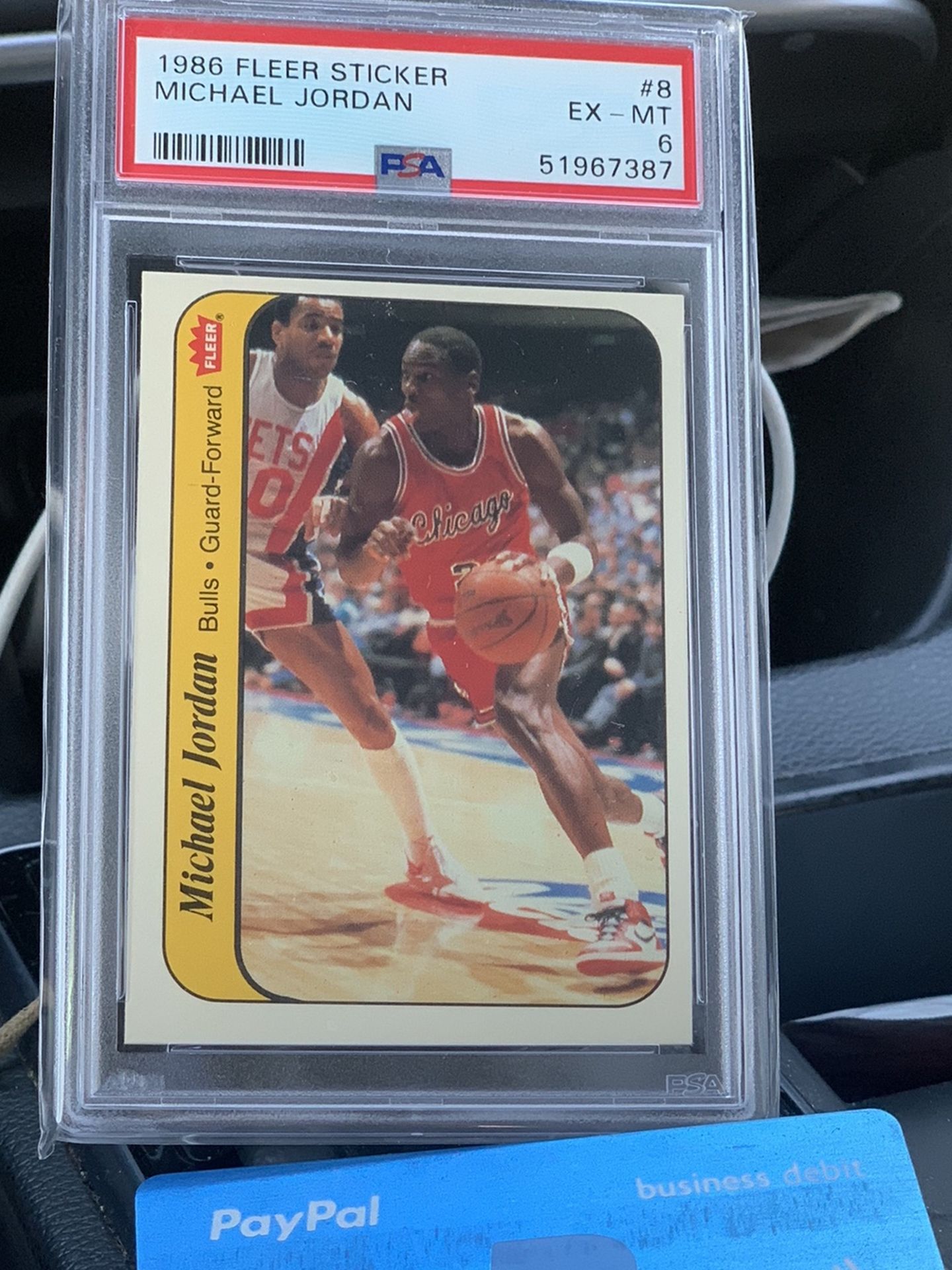 Michael Jordan Rookie Fleer Sticker PSA 6