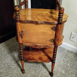 Antique Locking Table / Cabinet 