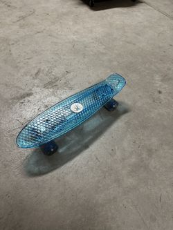 Teen Blue Plastic Skateboard 