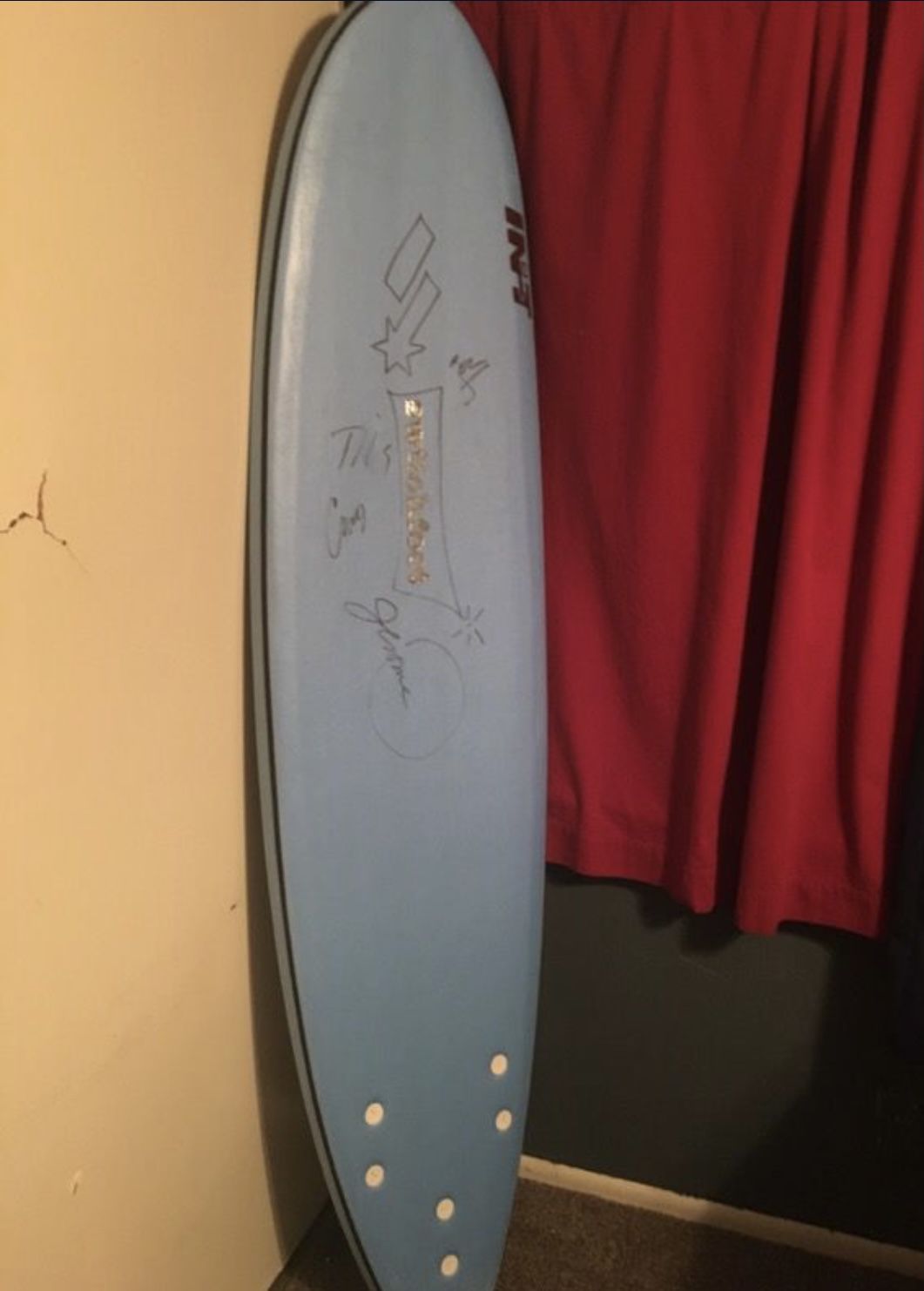 INT Surfboards Technologies also Autographed by Switchfoot