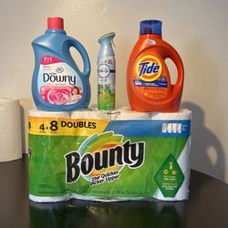 Household Bundle Laundry And Paper Product Tide Downy Bounty Febreze