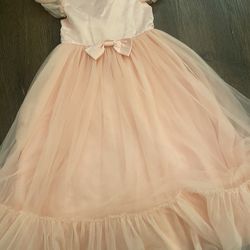Girls Light Pink Peach Tutu Dress Size 9/10 By Ili Von Allure #18