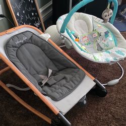 2 Baby Seats Bouncer Rocker Dream On Me Bright Stars