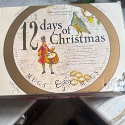 Williams Sonoma Twelve Days Of Christmas Mugs (set Of 6) NIB
