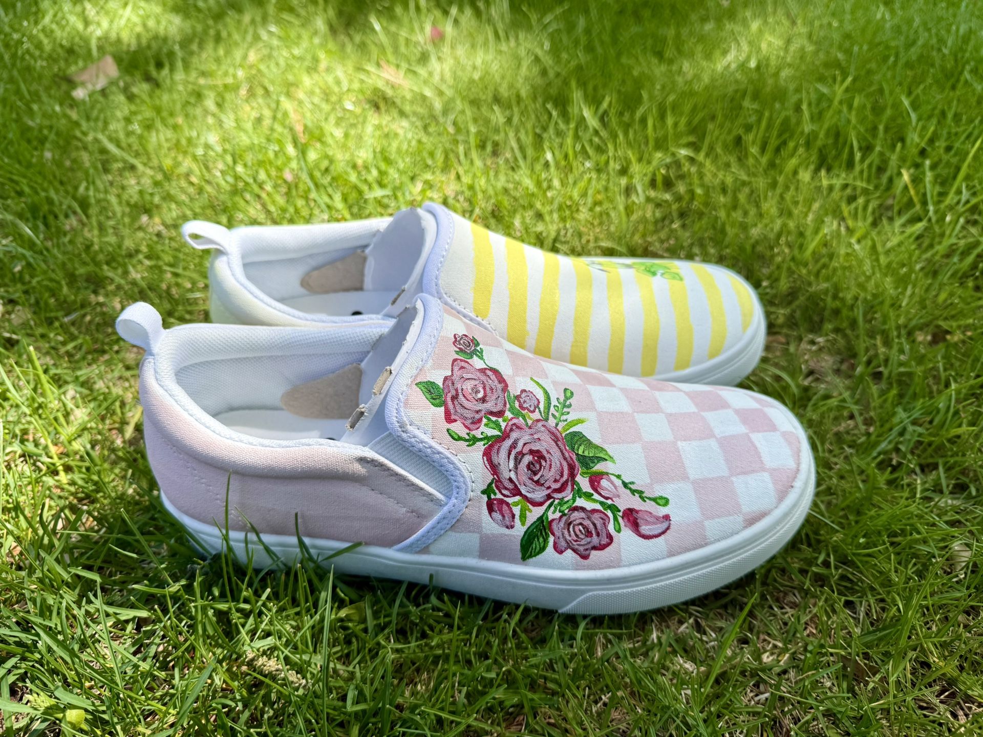 Beautiful Hand Painted Spring Summer Shoes