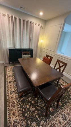 Dinning table set with buffet table