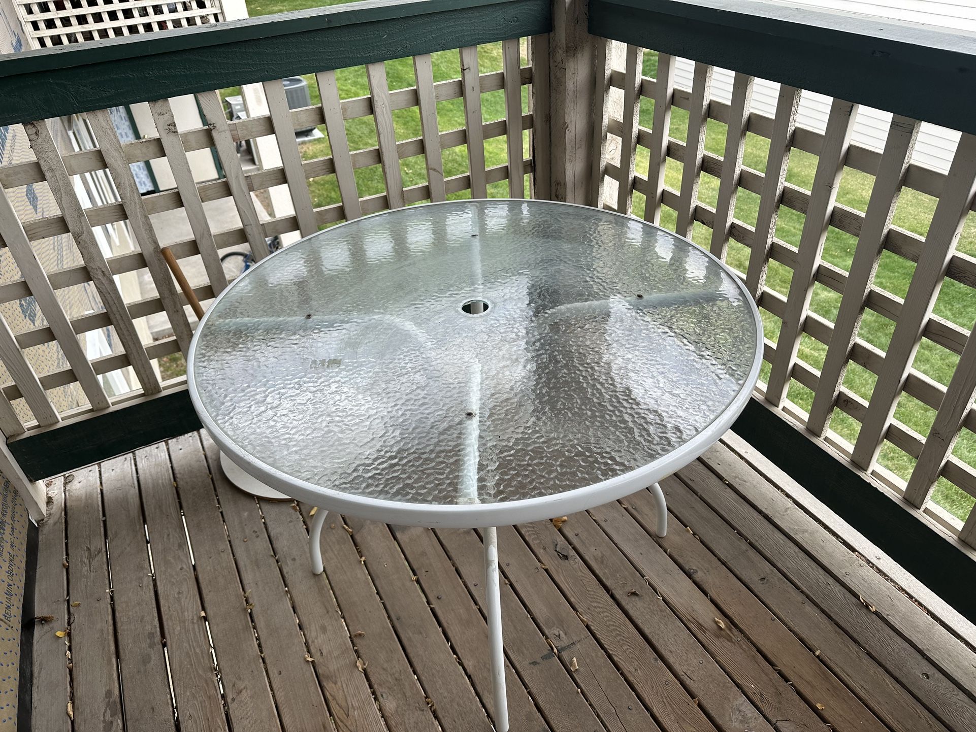 Glass Outdoor Table 