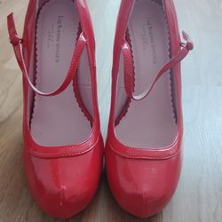 Beautiful Red Mary Jane Heels