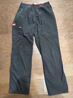 Dickies EDS Signature women's pull-on cargo scrub pants, black, M