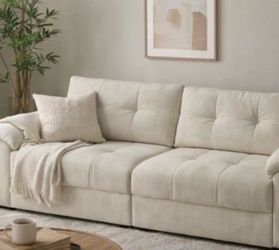 White sofa , Sectional couch