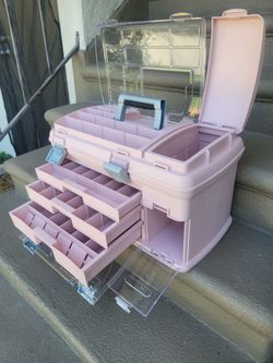 Pink Multi-Drawer Craft Storage Organizer Box