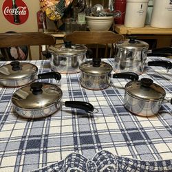 Revere Ware Copper Bottom Cookware Set