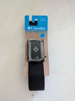 COLUMBIA  MEN'S  WEB BOTTLE OPENER  BUCKLE BELT. ( 42 )